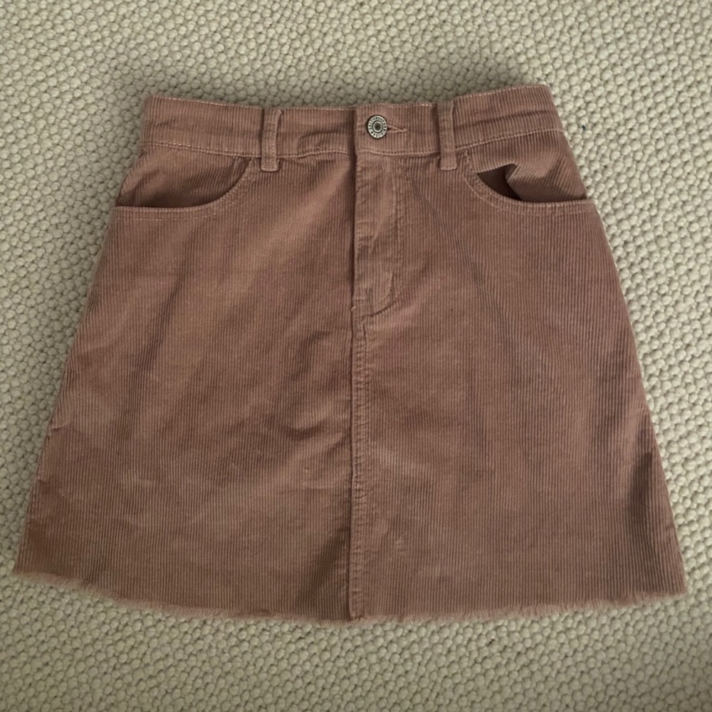 Brandy Melville Light Pink Corduroy Skirt